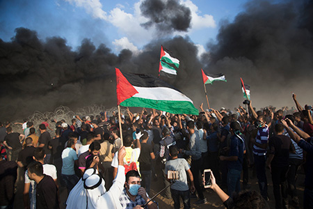 manifestants palestiniens Gaza 2018