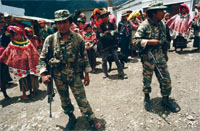 L'armée occupe San Mateo Ixtatán, département de Huehuetenango (1983).