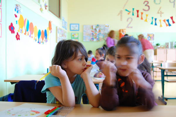 Enfants roms.Ostrava, République Tchèque, avril 2009 ©AI