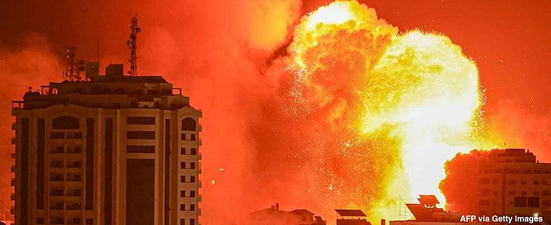 Explosions dans la bande de gaza occupée