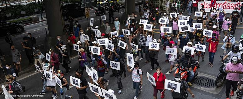 Thaïlande Manifestants Mineurs Tirs 