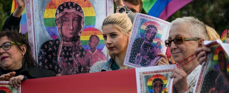 Manifestation de soutien en Pologne