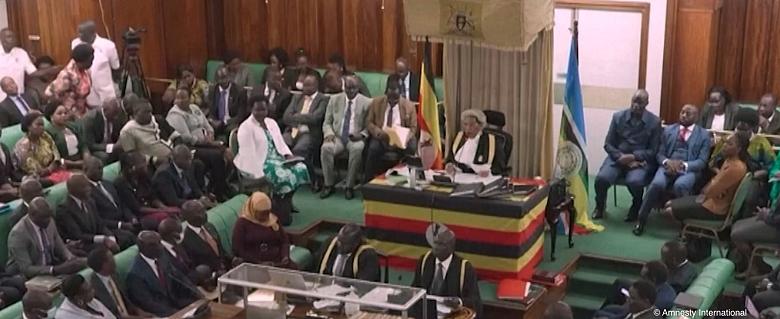 tribunal en Ouganda (photo tirée d'une vidéo d'Amnesty International)