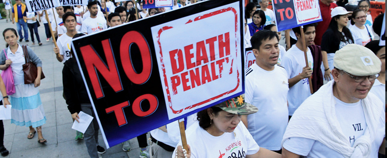 Philippines manifestants contre la peine de mort