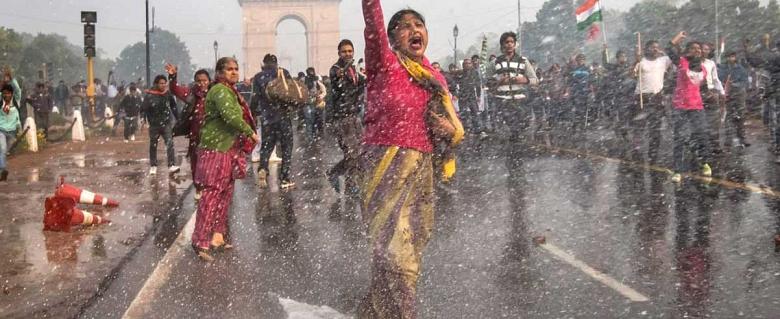 manifestants en Inde